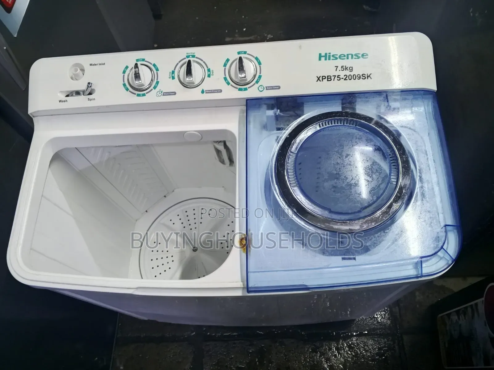 Hisense 7.5kg Twin Tub Washing Machine