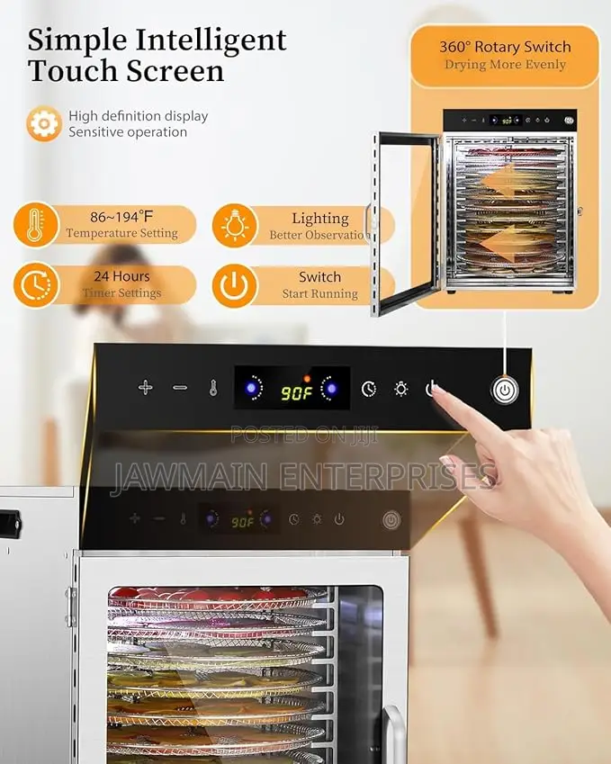 Food Dehydrator-Rotating 16 Trays Food Drier