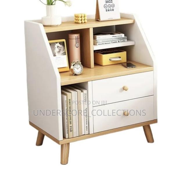 Nordic-Style Storage Nightstand and Bedside Table Combo