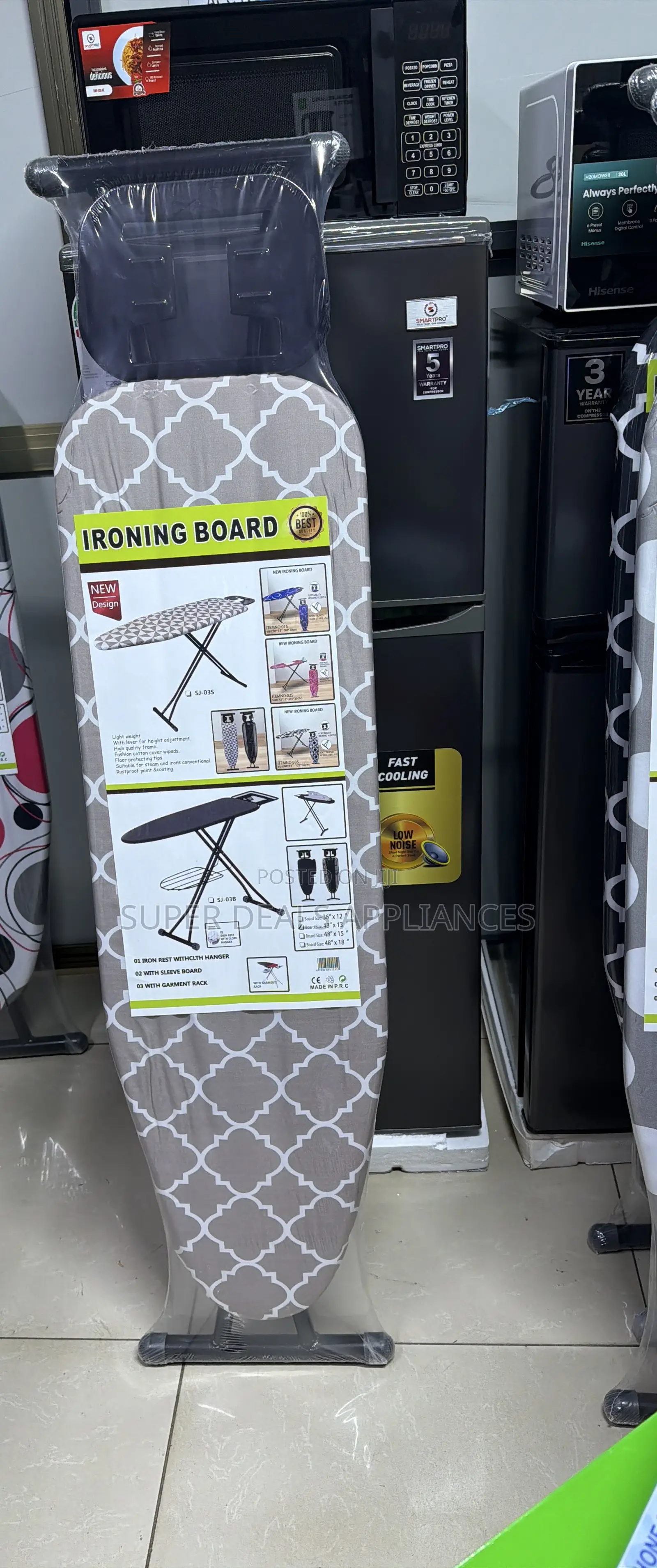 Foldable Metallic Ironing Boards