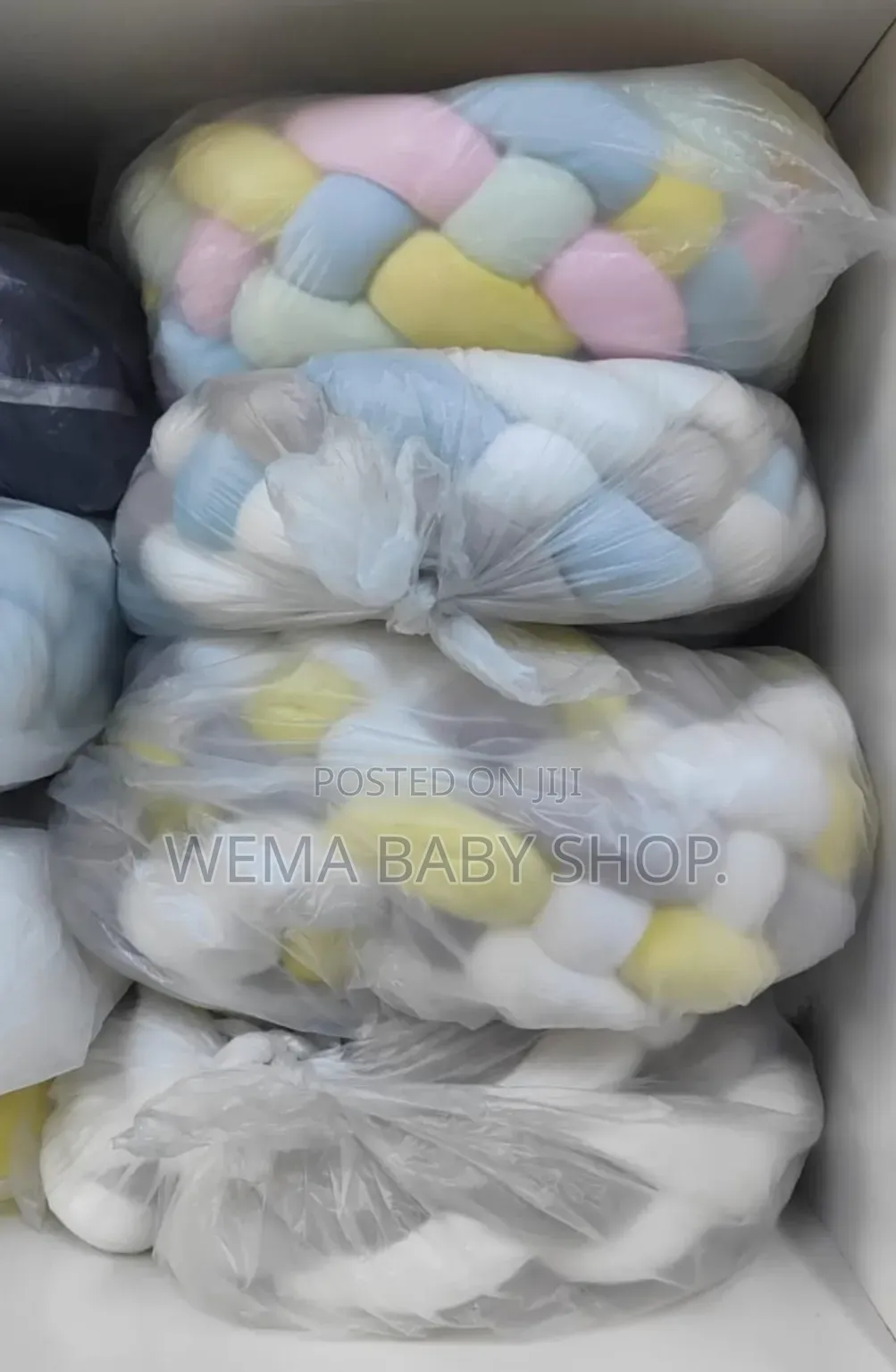 Braided Baby Cot/Crib Bumpers.