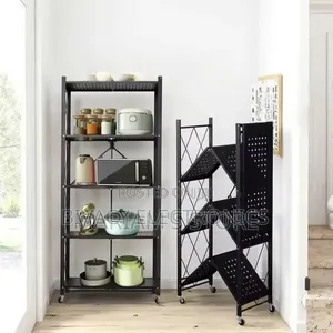 5 Tier Big Size Foldable Kitchen Rack With Wheels