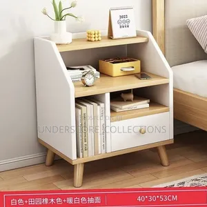 Aesthetic Nordic-Style Wooden Nightstand