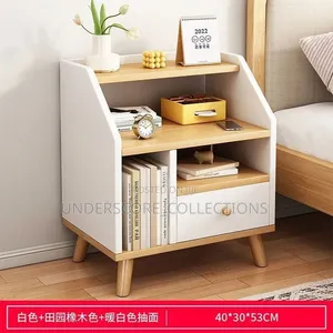 Aesthetic Nordic-Style Wooden Nightstand