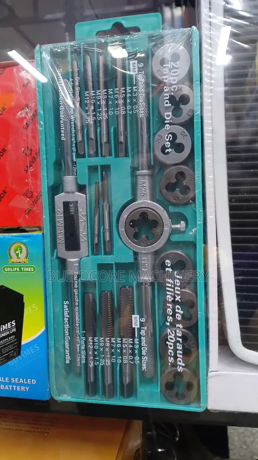 20piece Tap and Die Set Metric Threading Kit