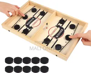 Sling Puck Board Game Wooden Tabletop Hockey Fast Sling Game Family