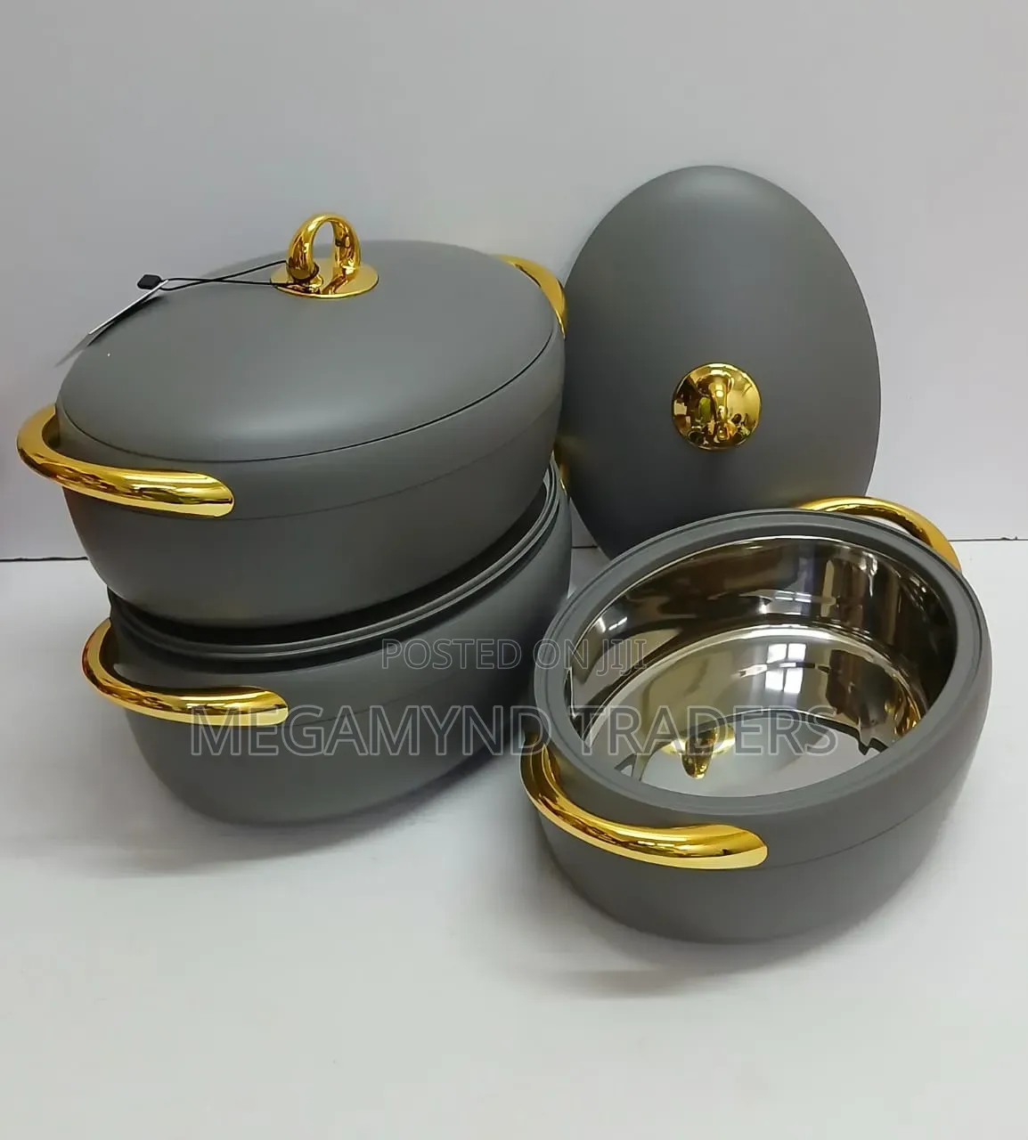 3pc Luxury Forever Gold Hotpot / Insulated Hotpot