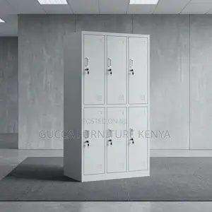 6 Door Metallic Gym Locker Cabinet