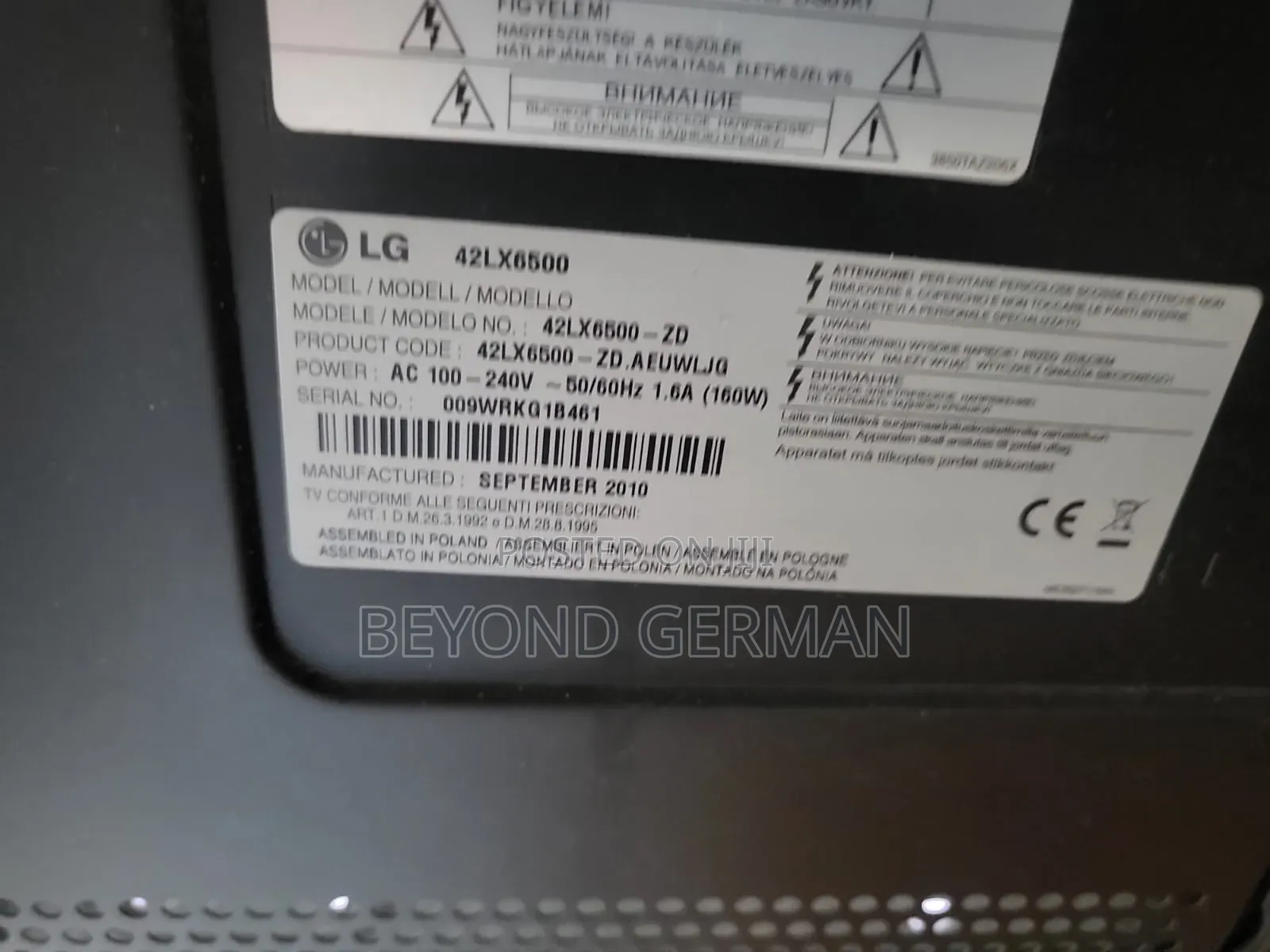 LG.TV 46 Inch Ex Germany