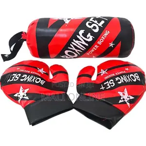 Kids Boxing Set Punching Bag With Gloves Training Kit Beginner Fitness