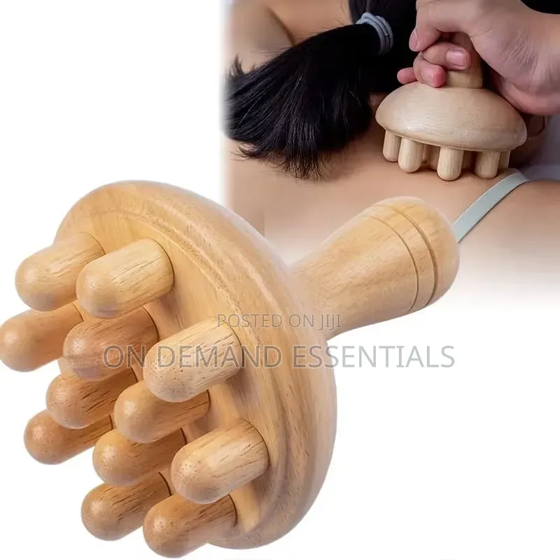 *Wooden Therapy Massage Tools Wooden Mushroom Massager