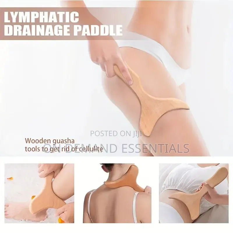 *Wooden Gua Sha Therapy Tools Wooden Lymphatic Drainage Massager