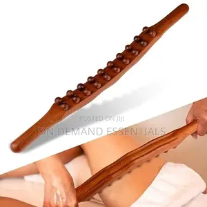 *Guasha Wood Stick Massage Tool, 20 Node/Beads