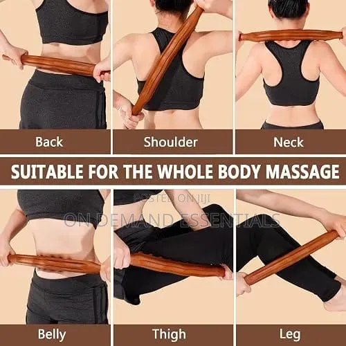 *Guasha Wood Stick Massage Tool, 20 Node/Beads