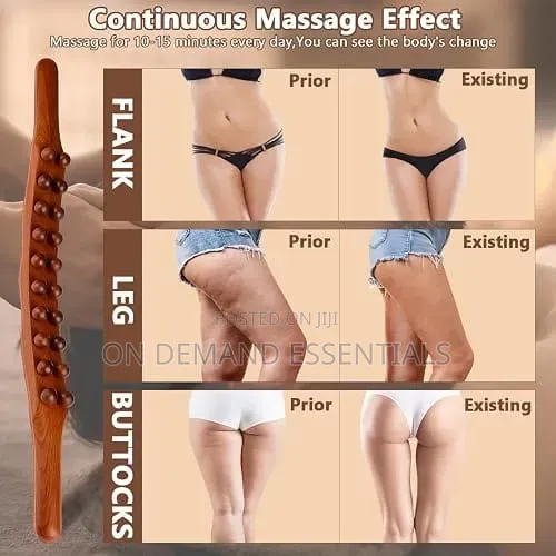 *Guasha Wood Stick Massage Tool, 20 Node/Beads