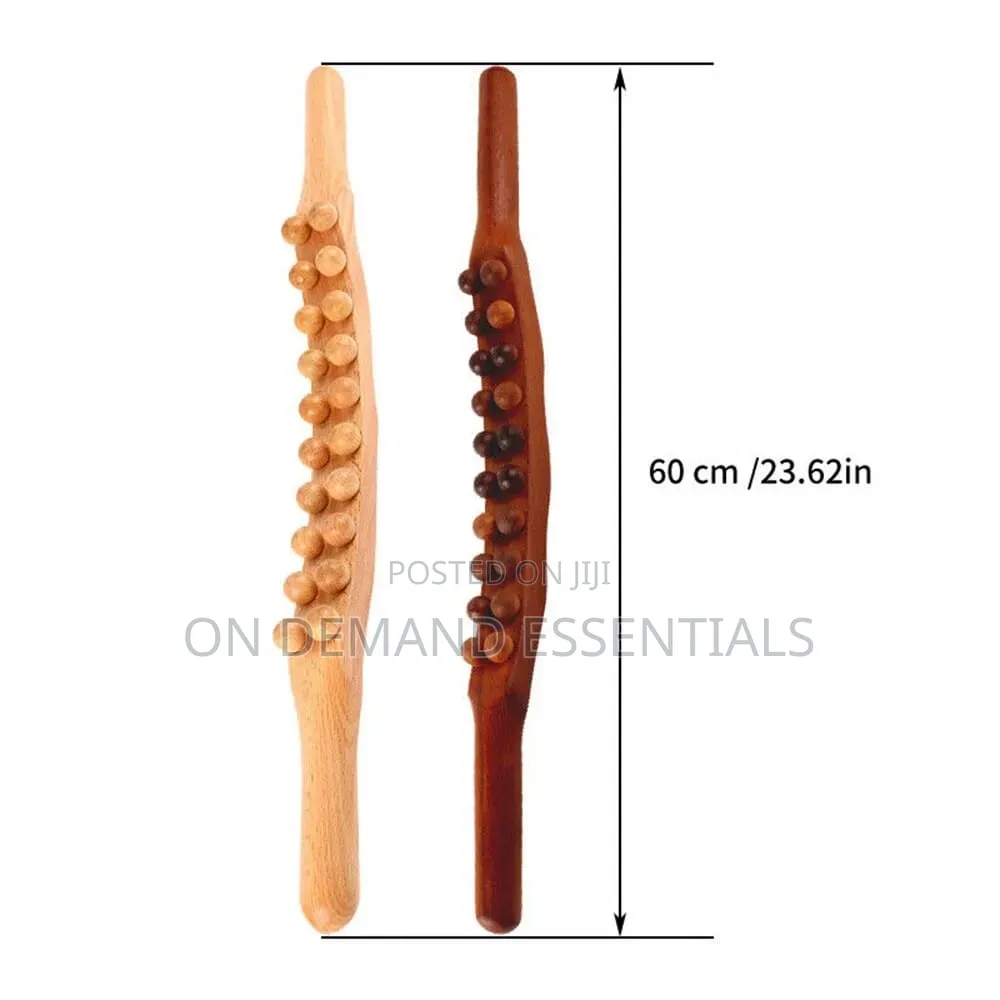 *Guasha Wood Stick Massage Tool, 20 Node/Beads