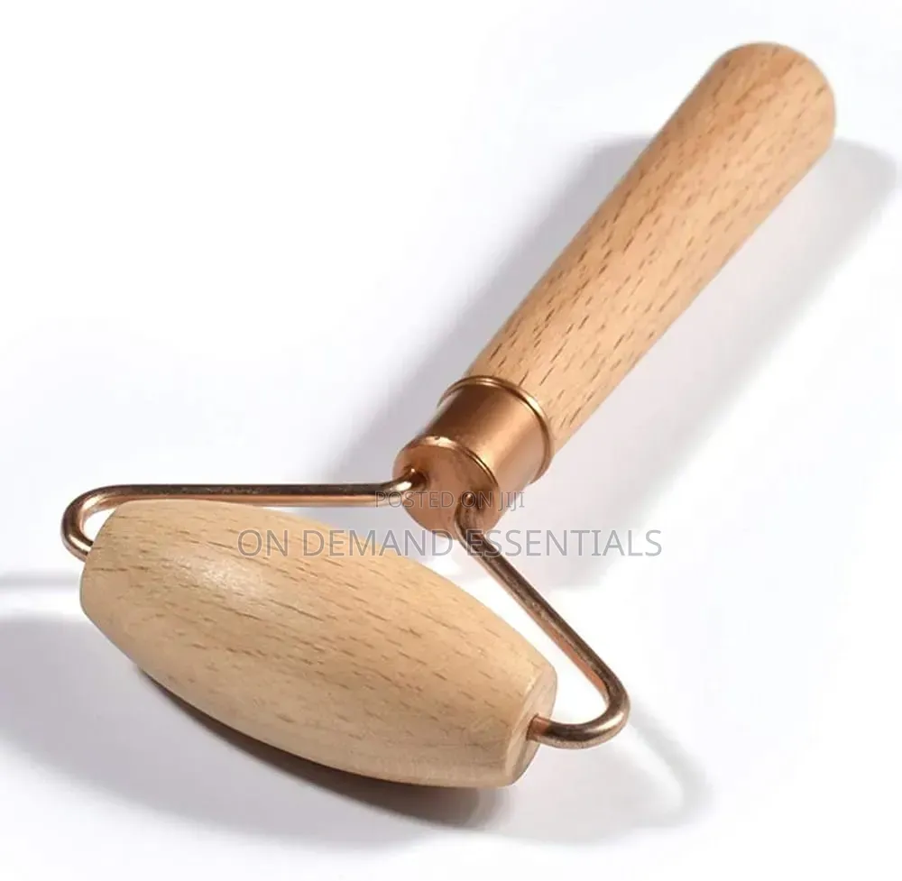 *Wooden Roller Face Massage Roller Body Eyes Neck Massager Tool