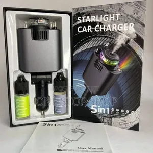 Car Smart Charger With Fragrance,starlight, Ambient Lighting 120w