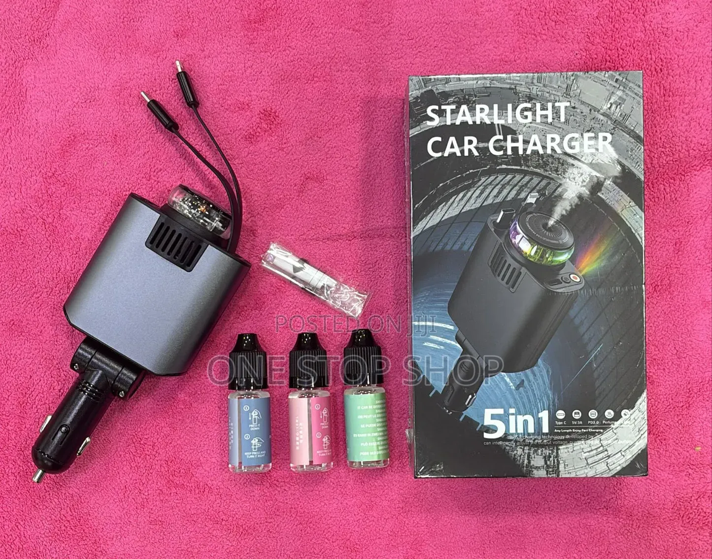 Starlight Muctifunctional Car Charger 5in1 With Aromatherapy Diffuser