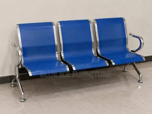 Blue 3-Seater Reception Bench