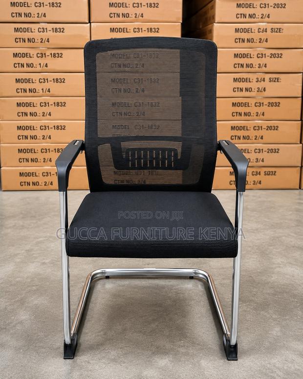 Office Mesh Reception/Conference Chair. - thumbnail 2