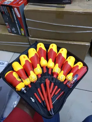10 Pieces Insulated Screwdriver Set/Electrician Anti Shock Screwset