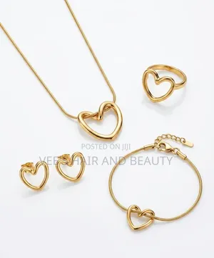 Jewelry Set | Earrings, Bracelet, Necklace and Adjustable Ring in Box