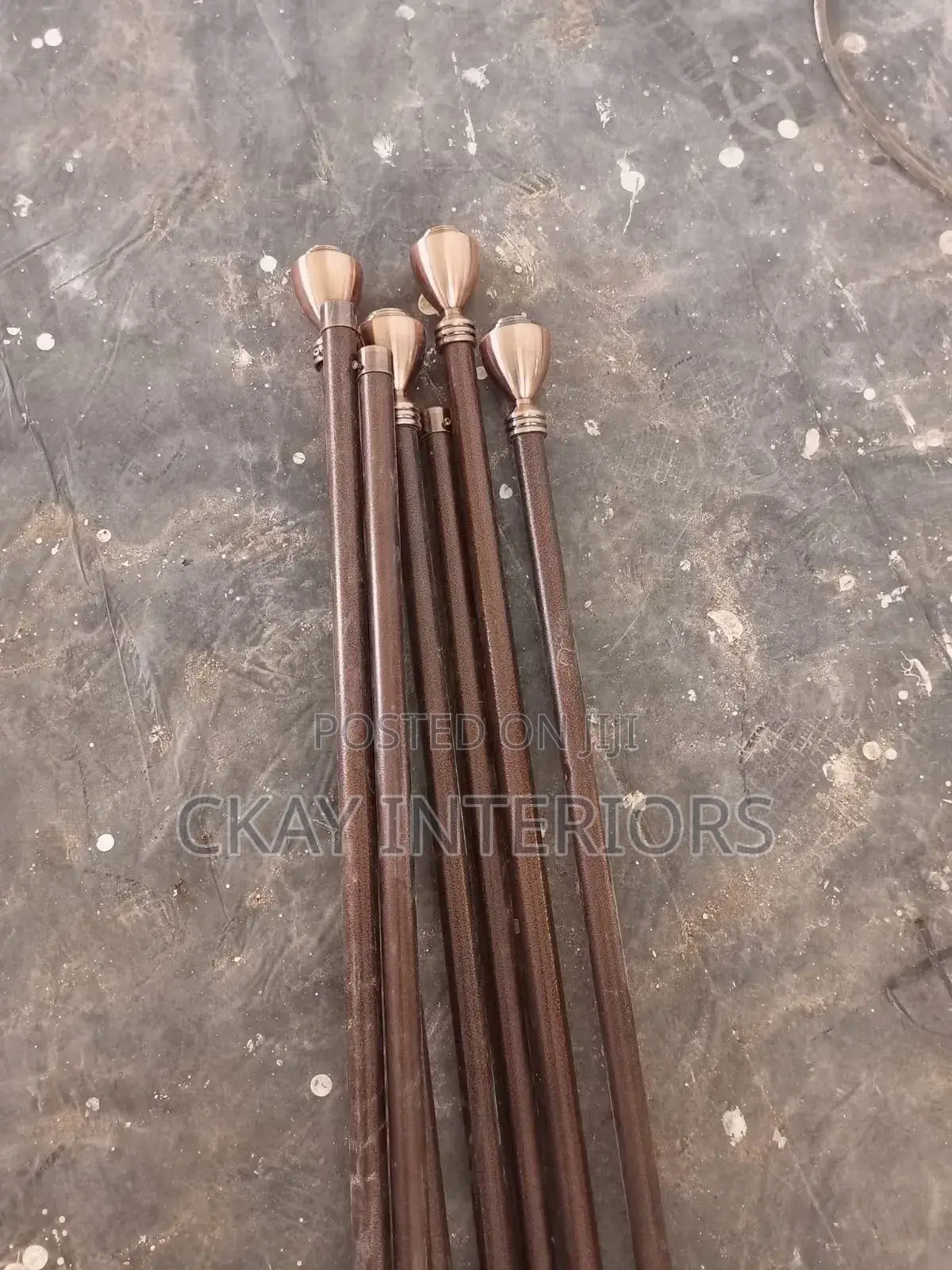 Bronze, Easy to Drill and Install Powder Coated Window Curtain Rods