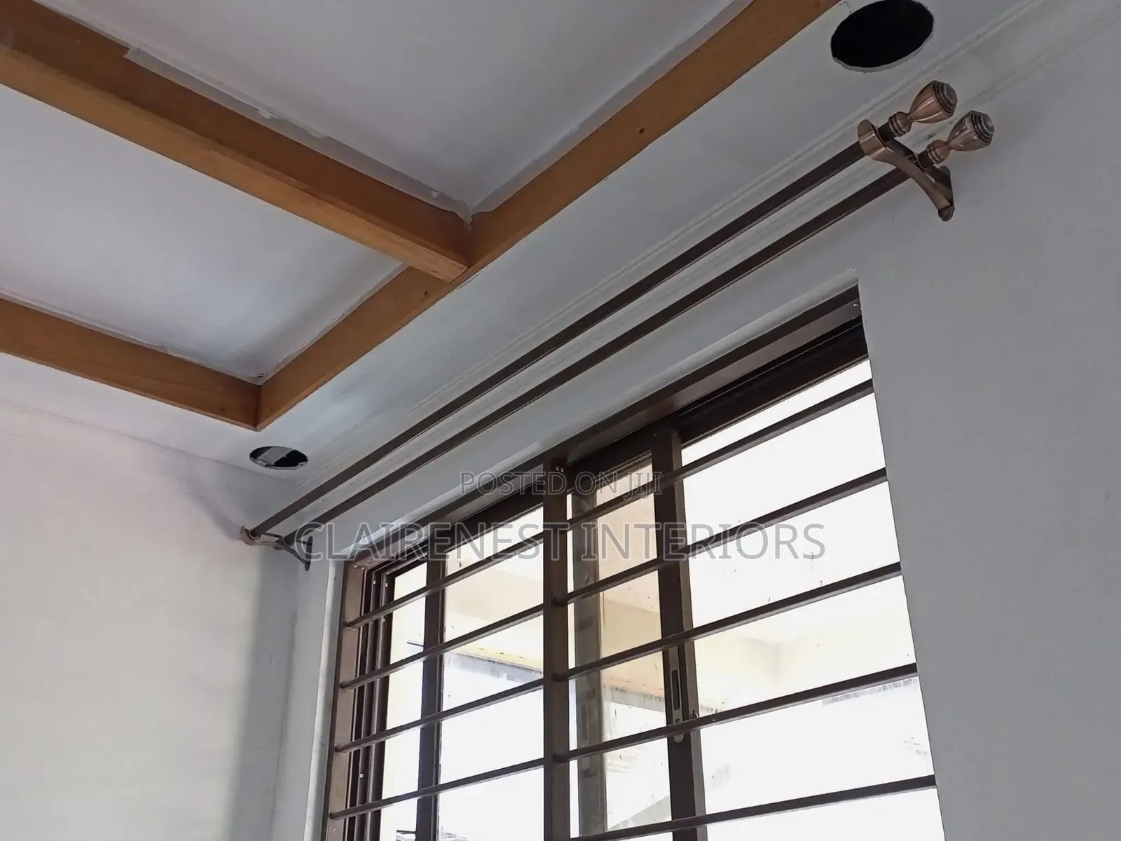 Bronze, Easy to Drill and Install Powder Coated Window Curtain Rods