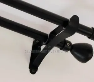 Black and Bronze, Heavy Duty, Good Gauge Powder Coated Curtain Rods