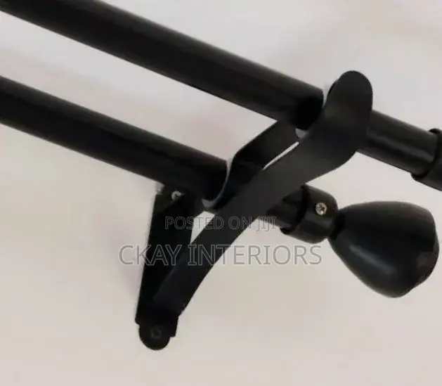 Black and Bronze, Heavy Duty, Good Gauge Powder Coated Curtain Rods