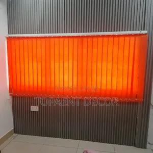 Orange, Brown Long Span Vertical Blinds