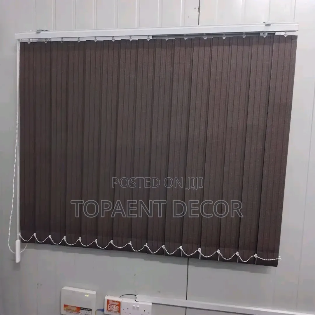 Orange, Brown Long Span Vertical Blinds