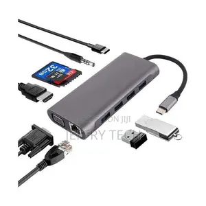 Adaptec 11-in-1 USB-C Adapter (Type-C to HDTV/HDMI, USB, Ethernet, SD)