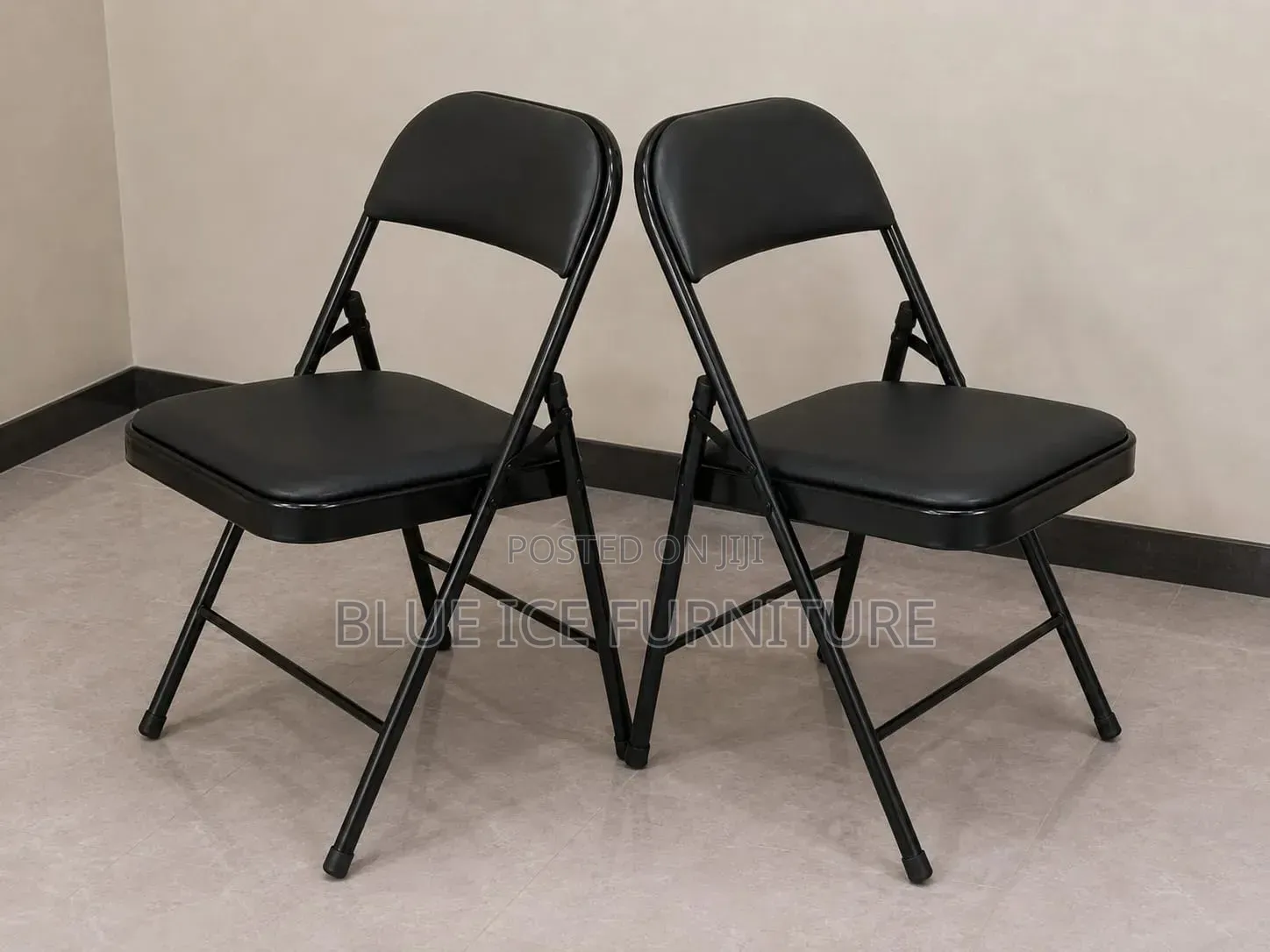 Foldable Chair – Black Padded Folding Chair for Office, Events Home