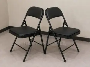 Foldable Chair – Black Padded Folding Chair for Office, Events Home