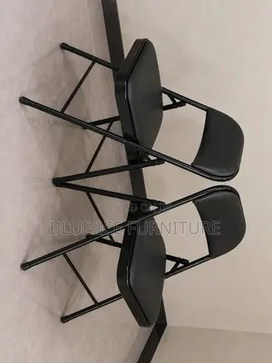 Foldable Chair – Black Padded Folding Chair for Office, Events Home