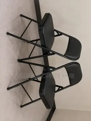Foldable Chair – Black Padded Folding Chair for Office, Events Home