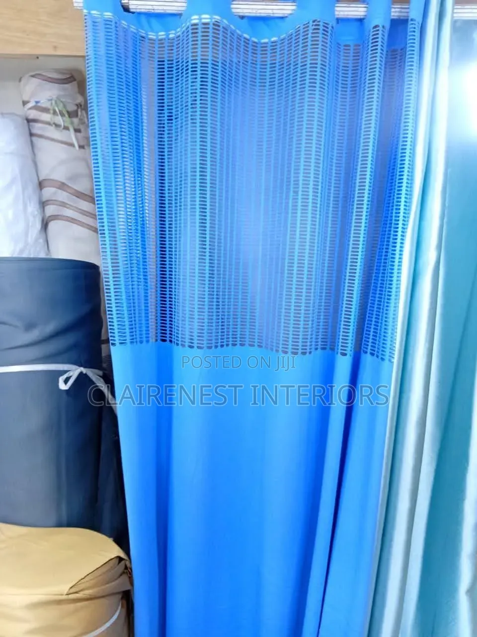 Blue Non Stainy Hospital Curtains
