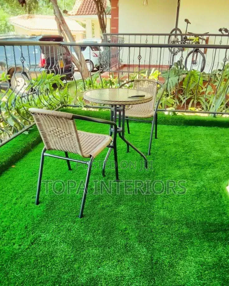 Resting Balcony Space Artificial Green Turf Grass Carpets