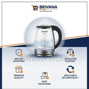 Ailyons 2L Glass Electric Kettle 2200W – Auto Shut-Off