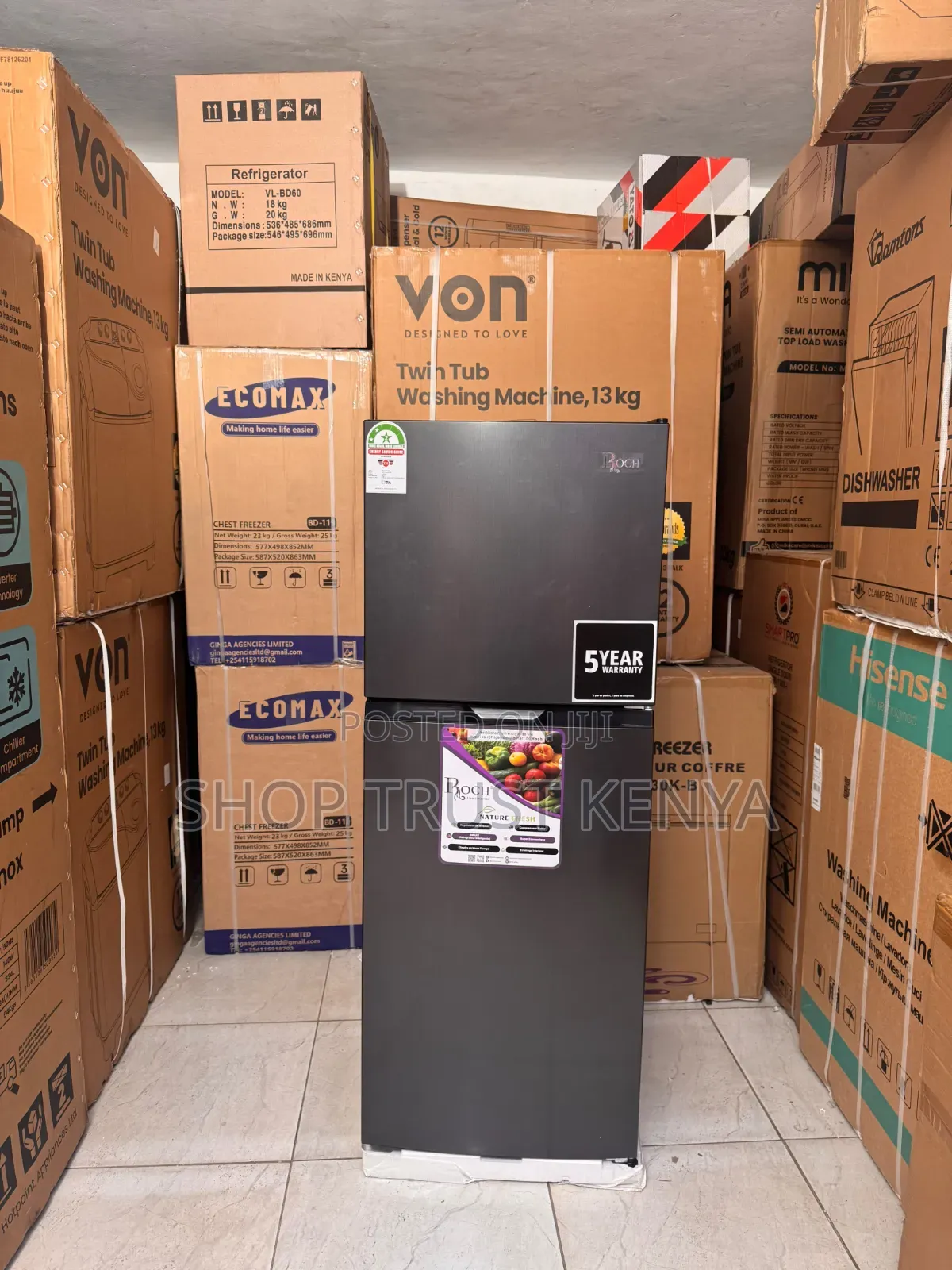 Roch 197L Double Door Fridge No Frost Technology