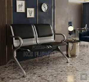 Office Bench; Two Seaters Leather Office Receptions Bench