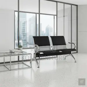 Office Bench; Two Seaters Leather Office Receptions Bench