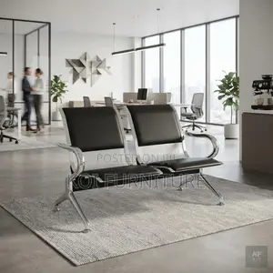 Office Bench; Two Seaters Leather Office Receptions Bench