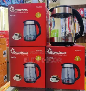 Ramtons RM/566 Glass Jug Kettle 1.7L – 2200W Cordless Electric Kettle