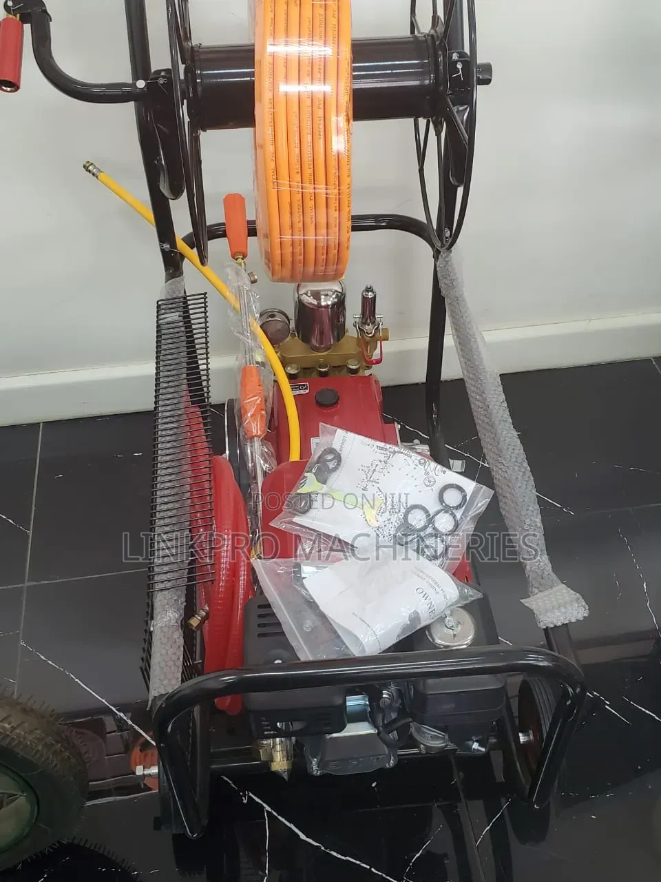 Aico Power Sprayer With 8hp Petrol Engine and Hose Reel Stand