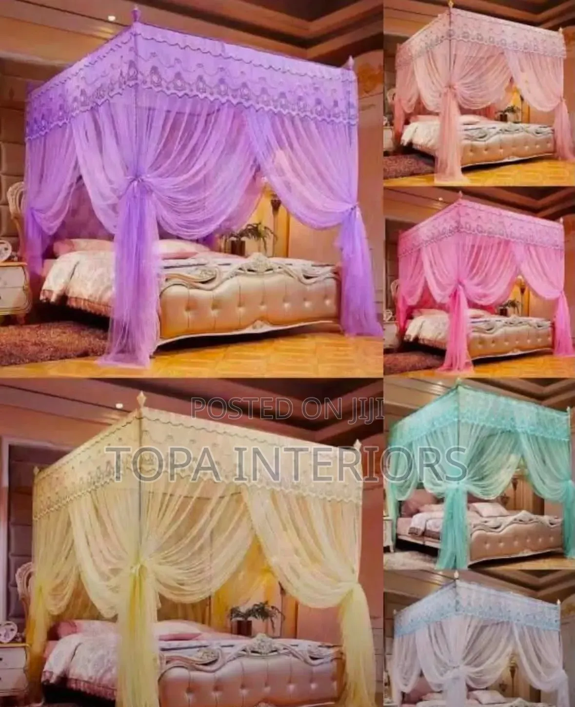 Durable Bed Net With Four Frames Mosquito Net