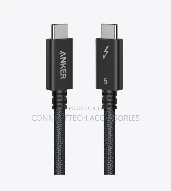 Anker Prime Thunderbolt 5 Cable (3.3 Ft / 1.7 Ft, 80 Gbps, 240W)