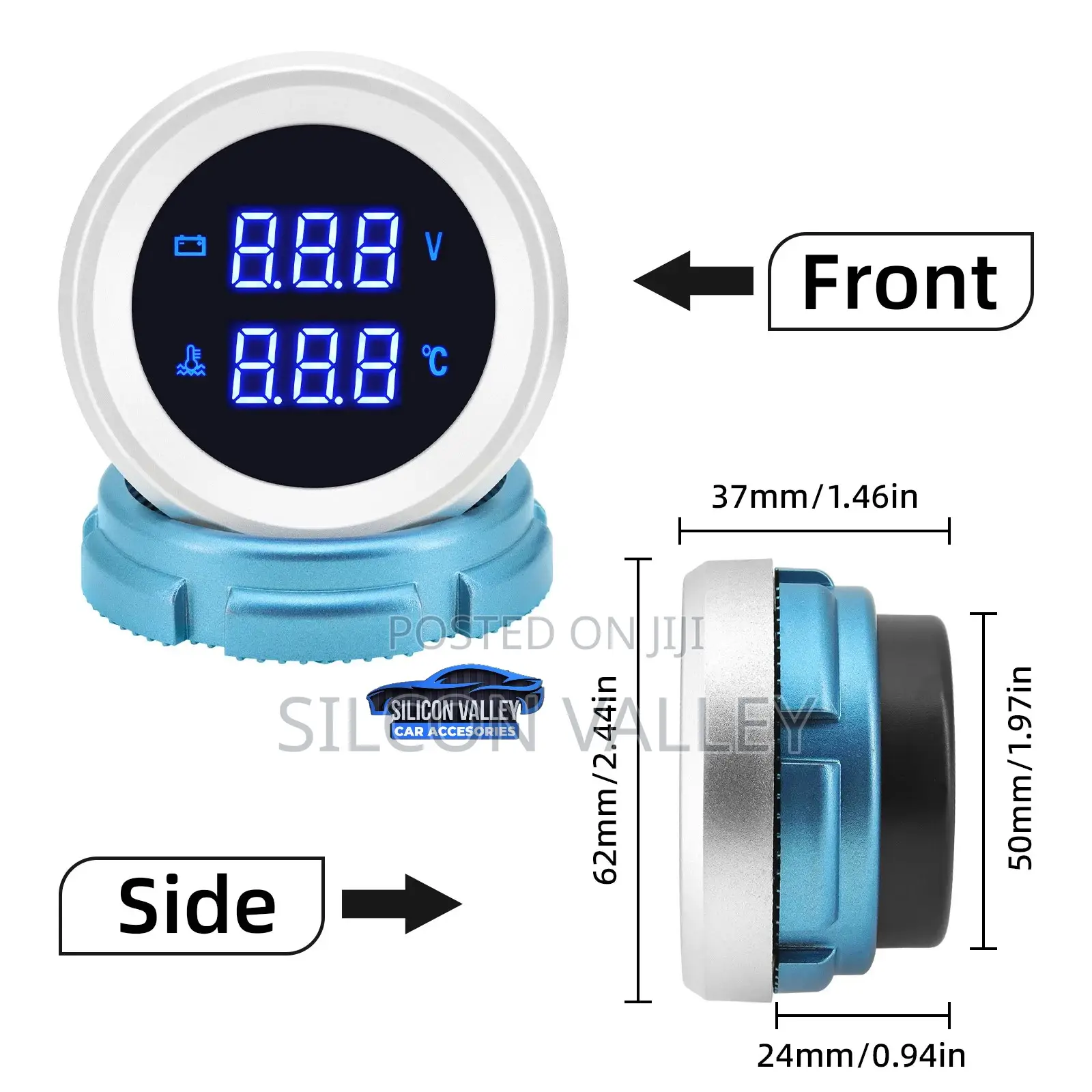 Car / Trucks Dual Temperature and Voltage Gauge Digital